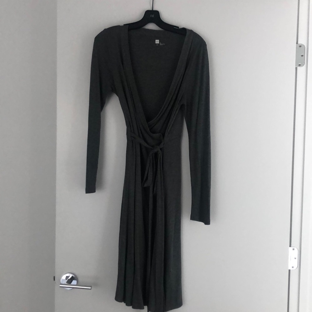 Vintage Gap Grey Wrap Dress